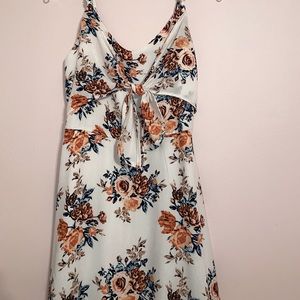 Rue 21 Small Sun Dress White/Flower Pattern